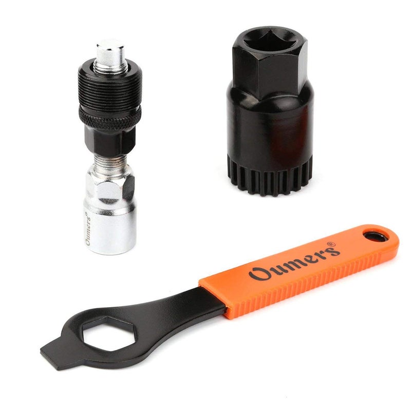 Oumers Bike Crank Extractor and Bottom Bracket Remover with 16mm Spanner Wrench, Bicycle Removal Tool Puller Tool-Bike Crank Arm Remover Spanner Repair Tools Kit - Image 1